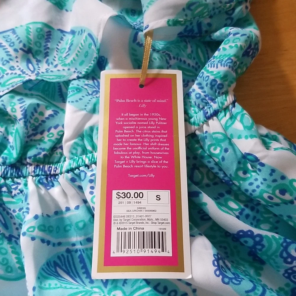 Lilly Pulitzer For Target Sea Urchin Ruffle Blue Seashell Dress - Picture 13 of 14